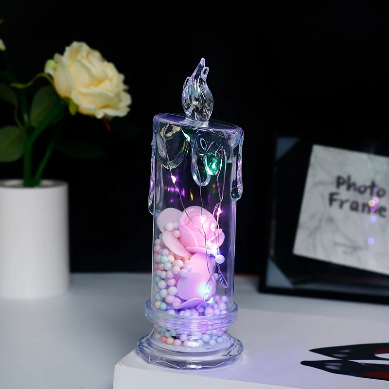 🔥Solange der Vorrat reicht 50 % Rabatt!🎉LED-Kerze in Rosenform