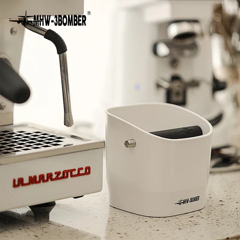 Skanto | 0.9-1.2 l Espresso-Abschlagbehälter, abnehmbare Abschlagstange und rutschfeste Basis, quadratischer Kaffeesatzbehälter, Barista-Schreibtischzubehör