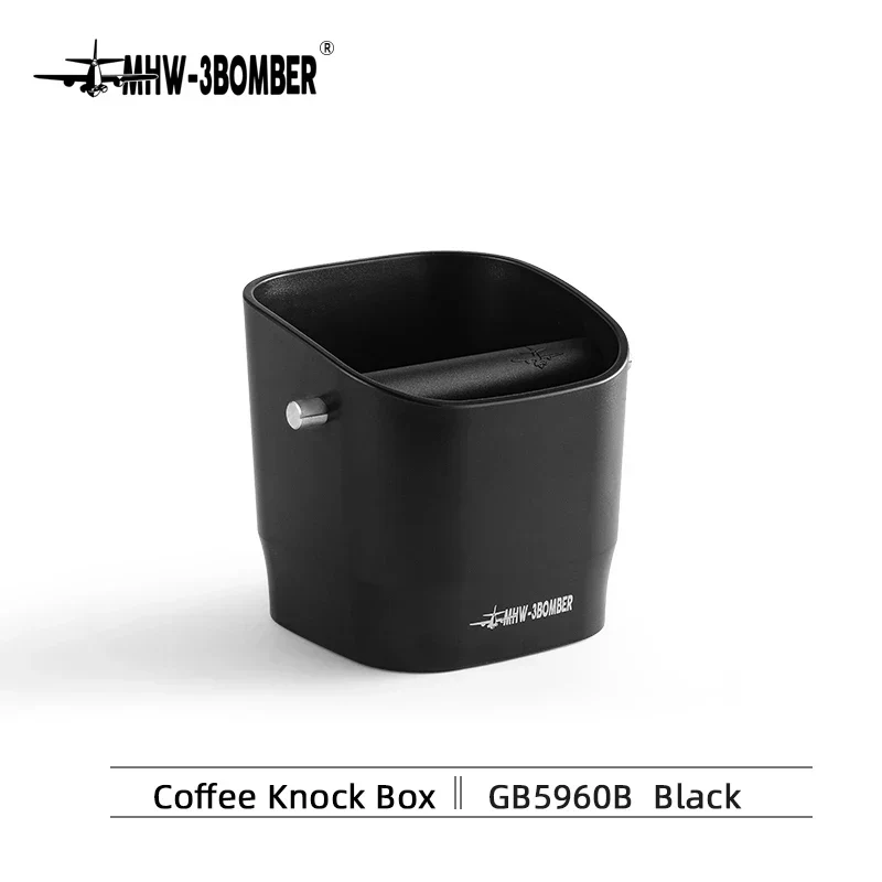 Skanto | 0.9-1.2 l Espresso-Abschlagbehälter, abnehmbare Abschlagstange und rutschfeste Basis, quadratischer Kaffeesatzbehälter, Barista-Schreibtischzubehör