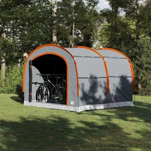 Fahrrad Lagerzelt 268x240x191cm Wetterfest Wasserdicht Gartenzelt Grau