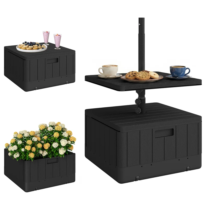 Terrassenschirmstaender Gartenschirmstaender Tischplatte Schirmbasis Kunststoff