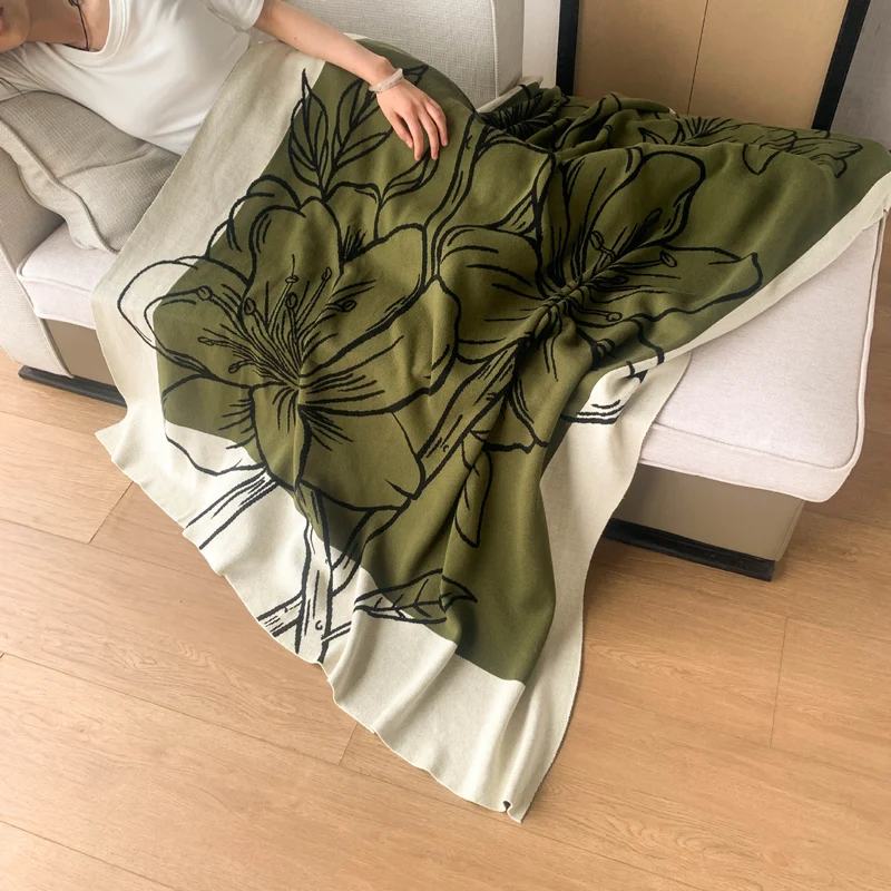 Florales Druck Wurfdecke
