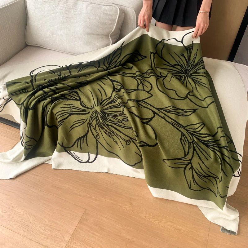 Florales Druck Wurfdecke