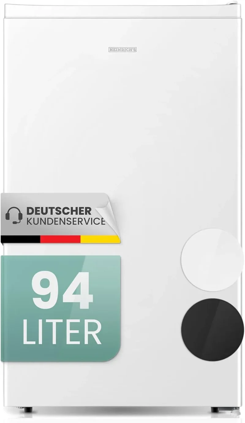 Kühlschrank, 94 L, 36 dB, freistehend, Outdoor, leise, Camping, Weiß, Heinrich ́s Getränkekühlschrank 94L klein kompakt leise: 36db Mini-Bar
