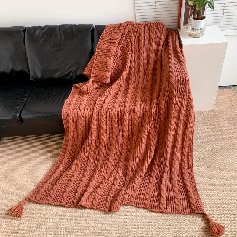 Gemütliche Strickdecke