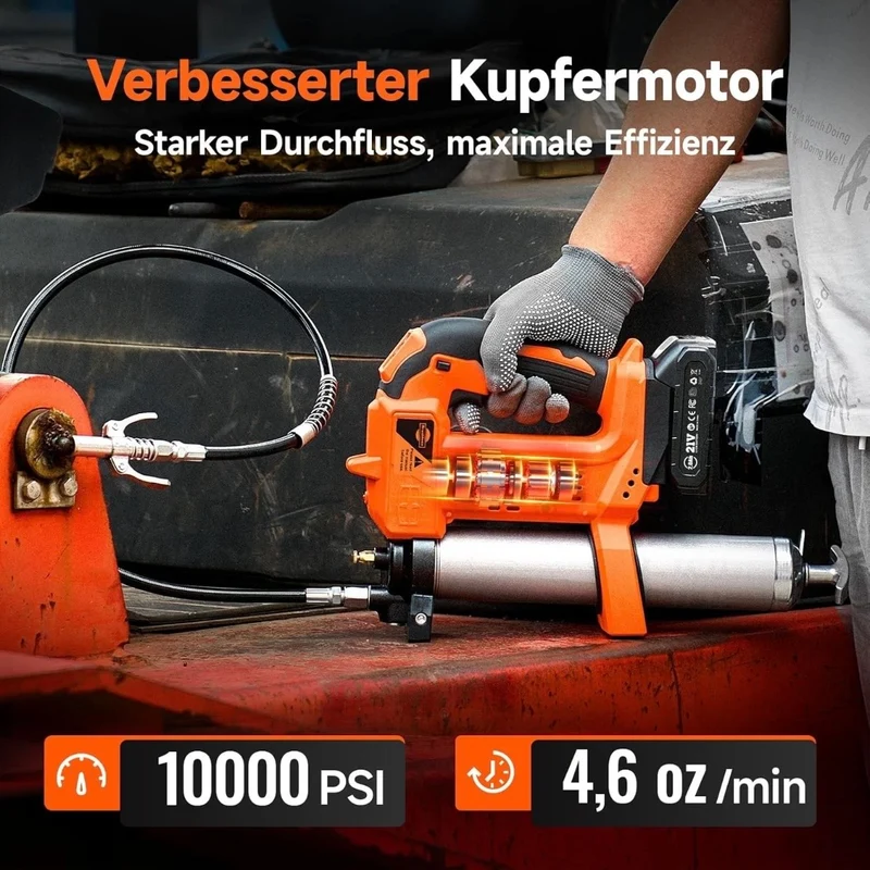 Akku Fettpresse Elektrisch Presse Werkstatt Kfz Bagger 18V