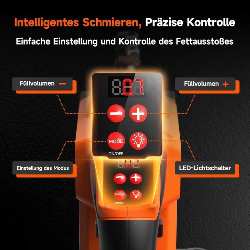 Akku Fettpresse Elektrisch Presse Werkstatt Kfz Bagger 18V