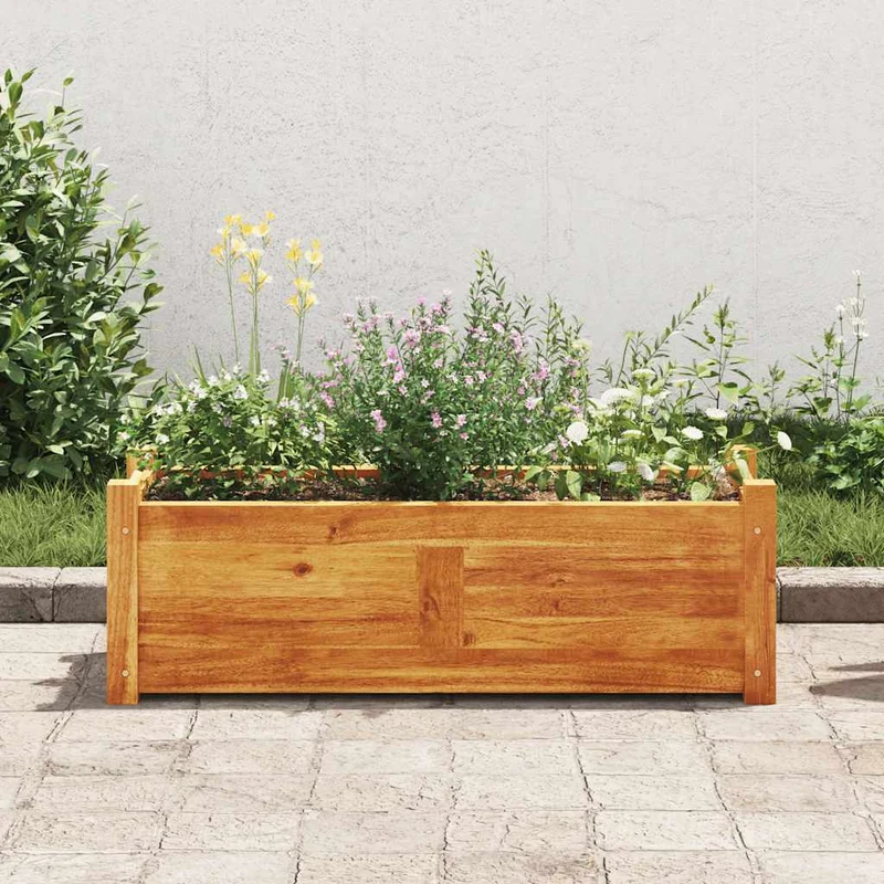 Hochbeet Holz Garten Pflanzkübel Blumenkasten Kräuterbeet 76x27x25cm