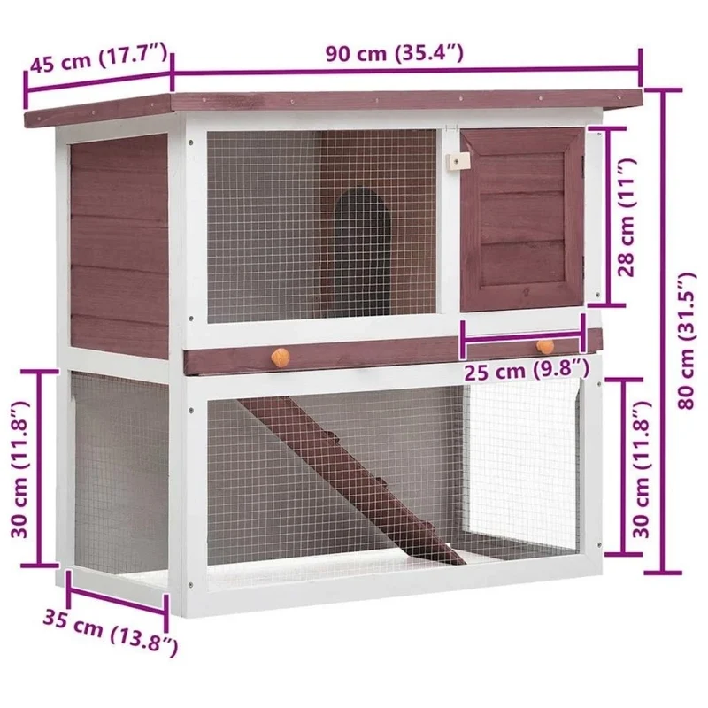 Kaninchenstall Hasenstall Kleintierstall Holz Freigehege Outdoor Stall