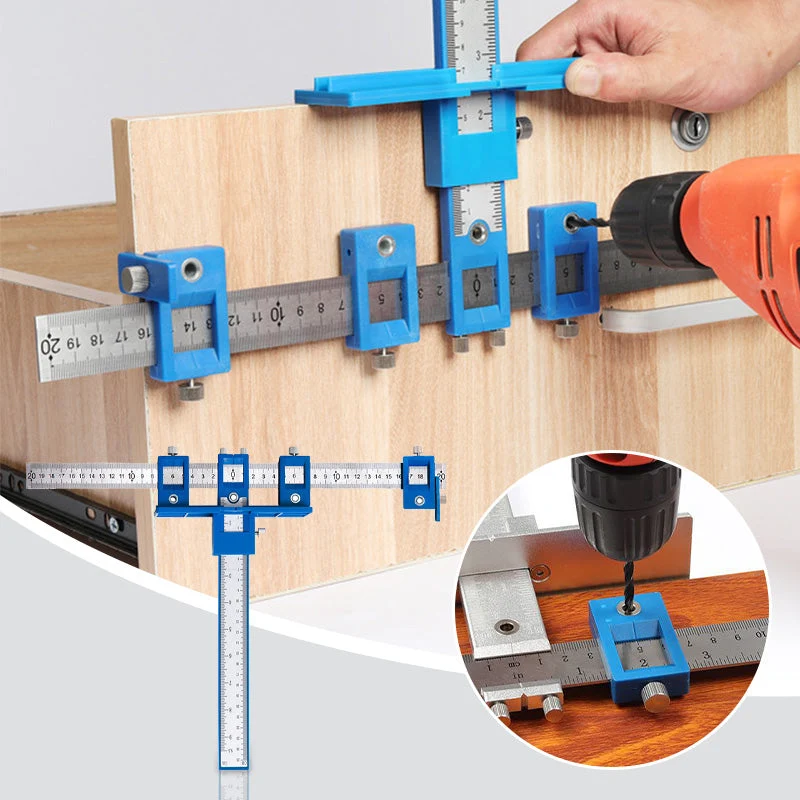 📢📢50 % RABATT !! ⏰Verstellbare Vorrichtung für Schrankbeschläge – Präzisionsführung, Robuste Aluminiumkonstruktion & Ideal Für Die Montage Von Möbelbeschlägen 🛠️