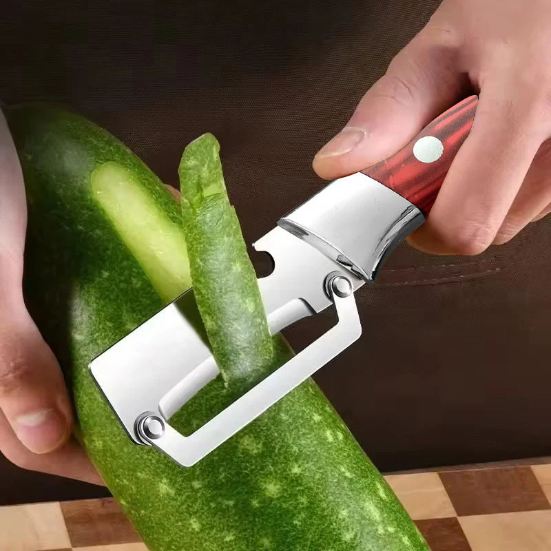 🔥🔪🥒Verdickter Edelstahl-Schäler – Scharf & Ergonomisch