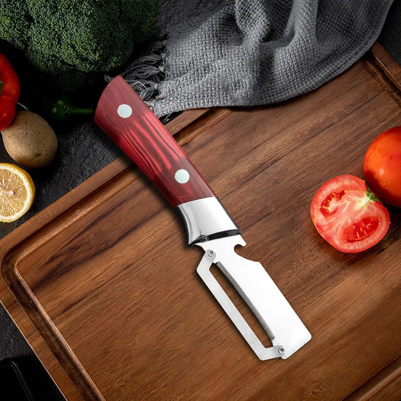 🔥🔪🥒Verdickter Edelstahl-Schäler – Scharf & Ergonomisch