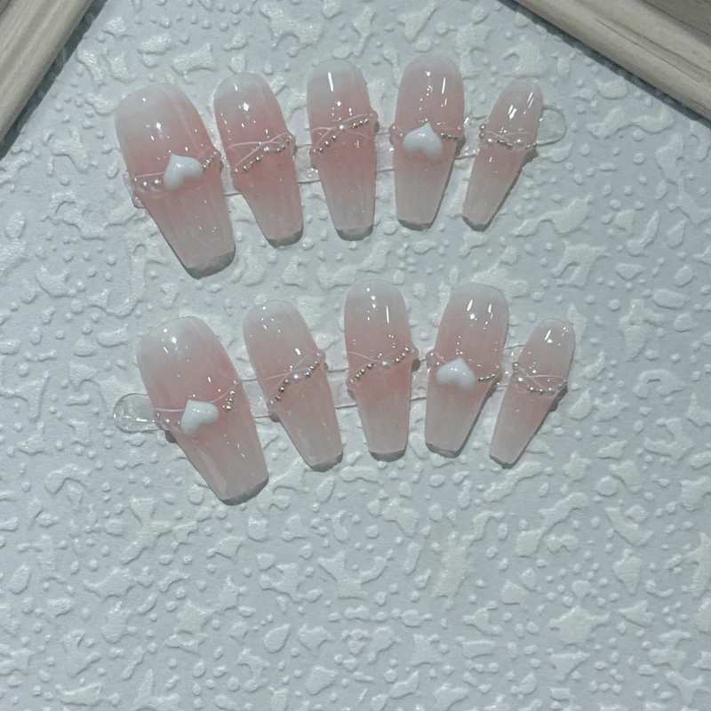 Elegantes 3D Dekoratives Druck-Nagelset