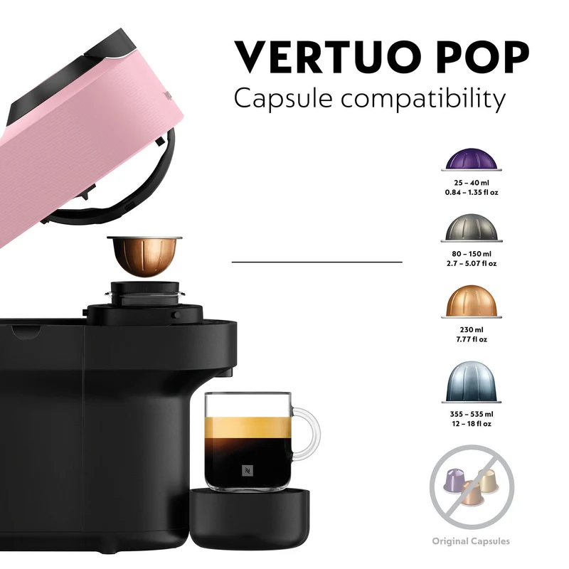 DeLonghi Nespresso Vertuo Pop Kaffeemaschine - Pink | ENV90.P