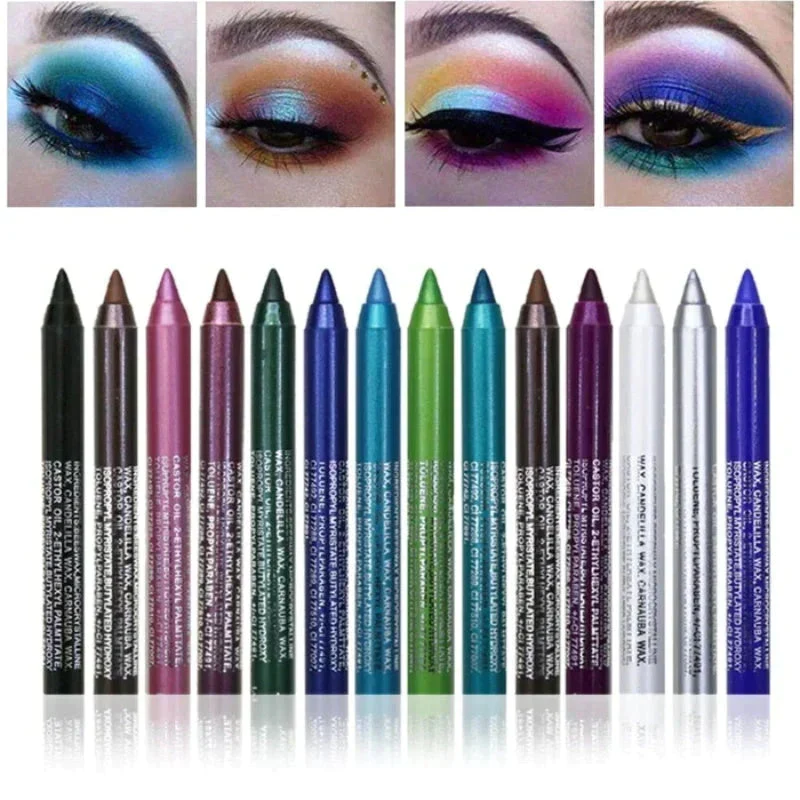 💄 50% RABATT! 🎨 14er-Set Wasserfeste Farbige Gel-Liner – Metallic & Glänzendes Finish, Verwischfest & Perfekt Für Kreative Looks ✨