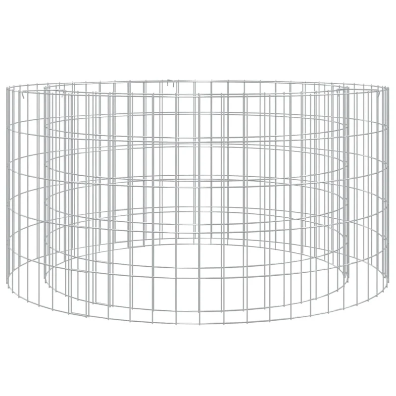 Gabionen Feuerstelle 100cm Feuerkorb Gartenfeuer Feuerschale