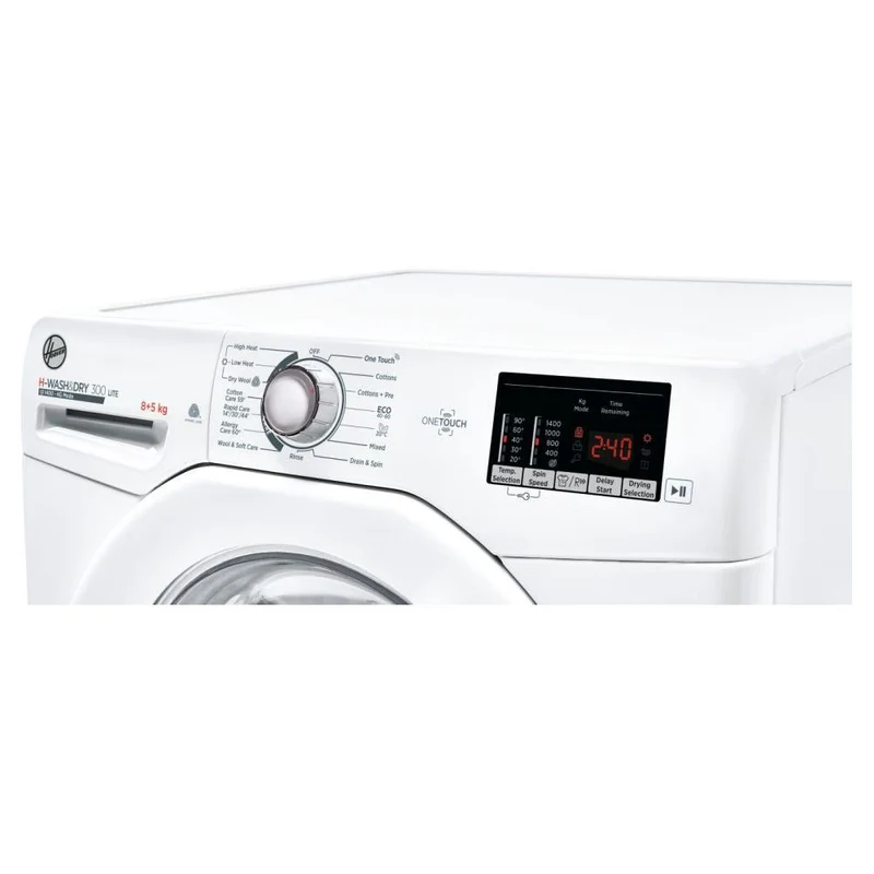 Hoover H-Wash & Dry 300 Lite 8KG/5KG 1400RPM freistehend Waschtrockner - Weiß | H3D 4852DE/1-80