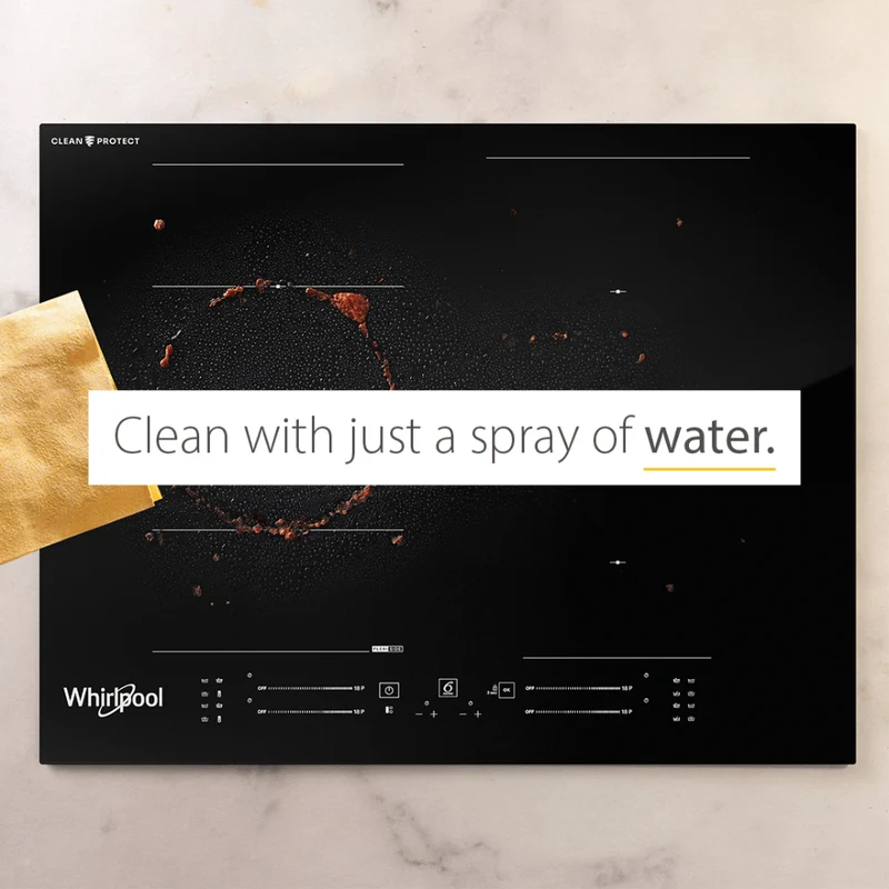 Whirlpool 60CM 4 Zone Induction Kochfeld mit CleanProtect - Schwarz | WF S3660 CPNE