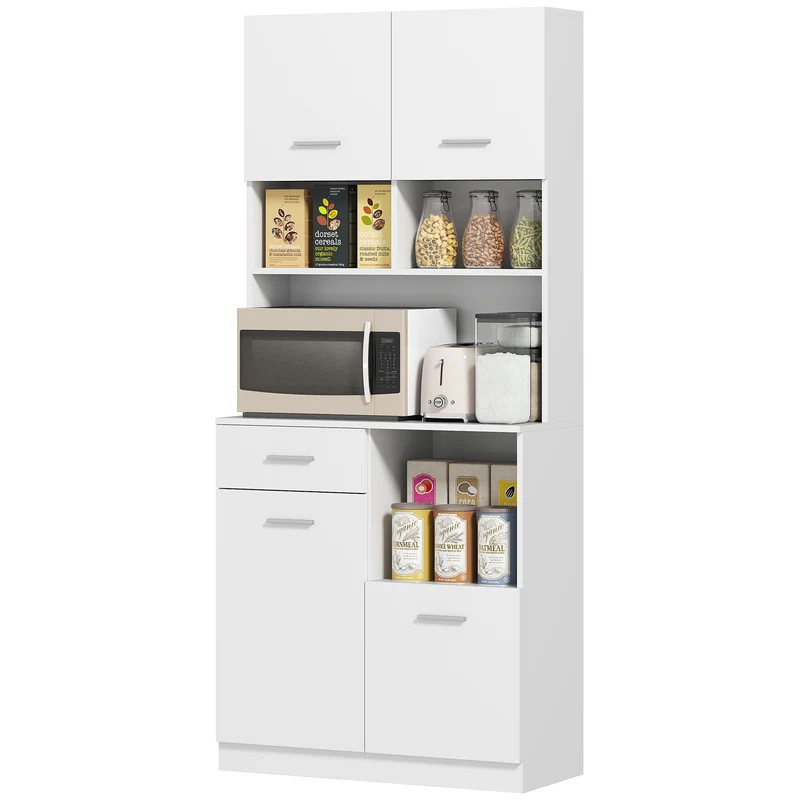 Küchenschrank Hochschrank 180x80x35cm Regal Schrank Küche