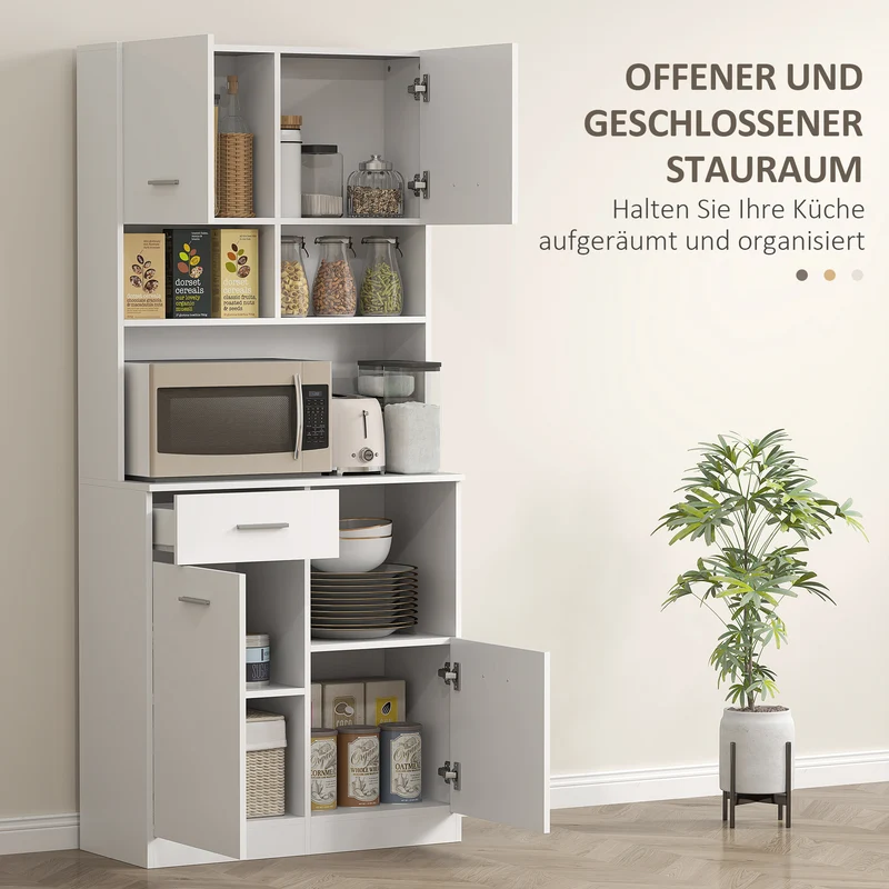 Küchenschrank Hochschrank 180x80x35cm Regal Schrank Küche