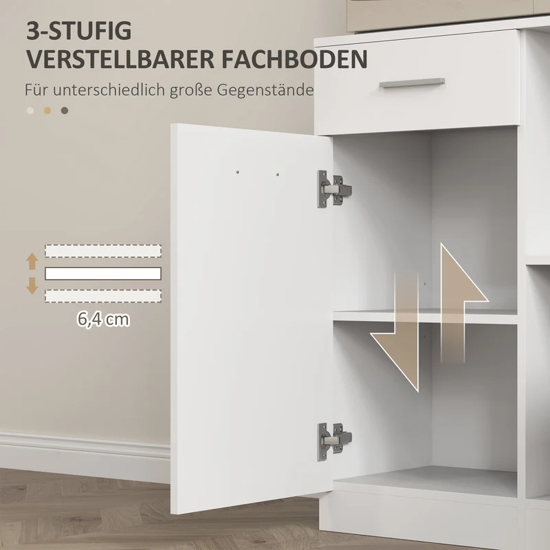 Küchenschrank Hochschrank 180x80x35cm Regal Schrank Küche