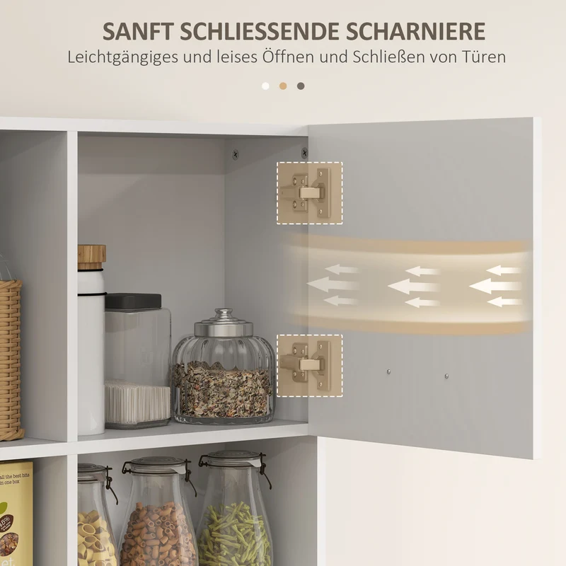 Küchenschrank Hochschrank 180x80x35cm Regal Schrank Küche