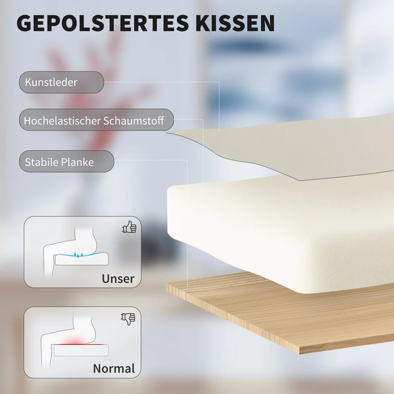 Ergonomischer Bürostuhl Schreibtischstuhl Verstellbar Fußstütze 120kg
