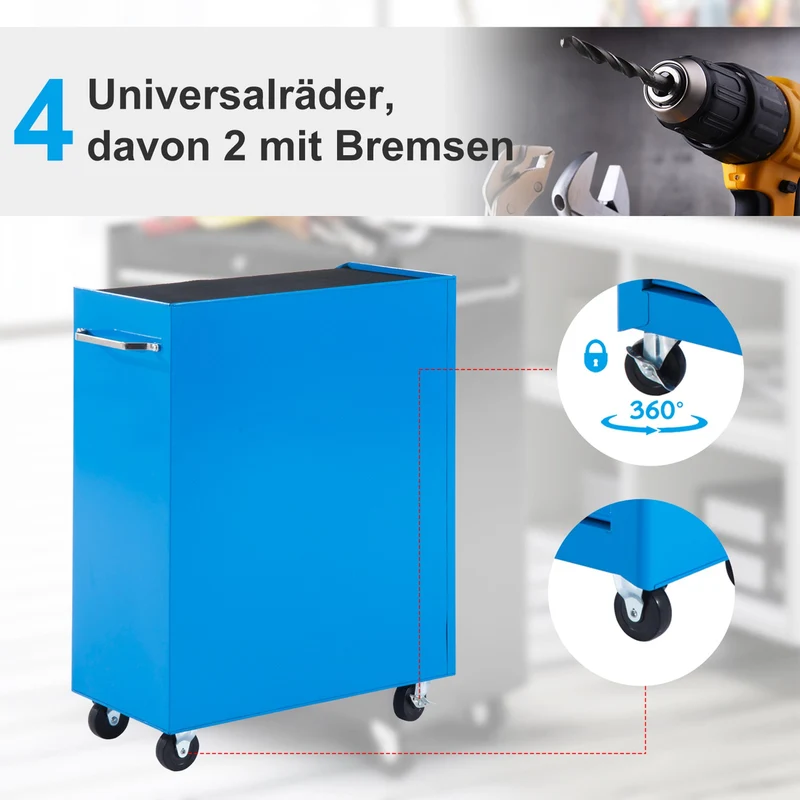 Werkstattwagen Bewegbar Stahl 61x33x82cm Wagen Werkstatt
