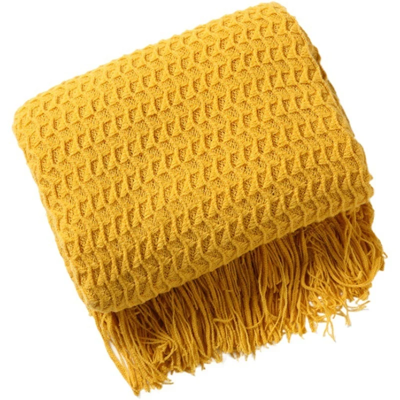 Gemütliche gestrickte Wurfdecke
