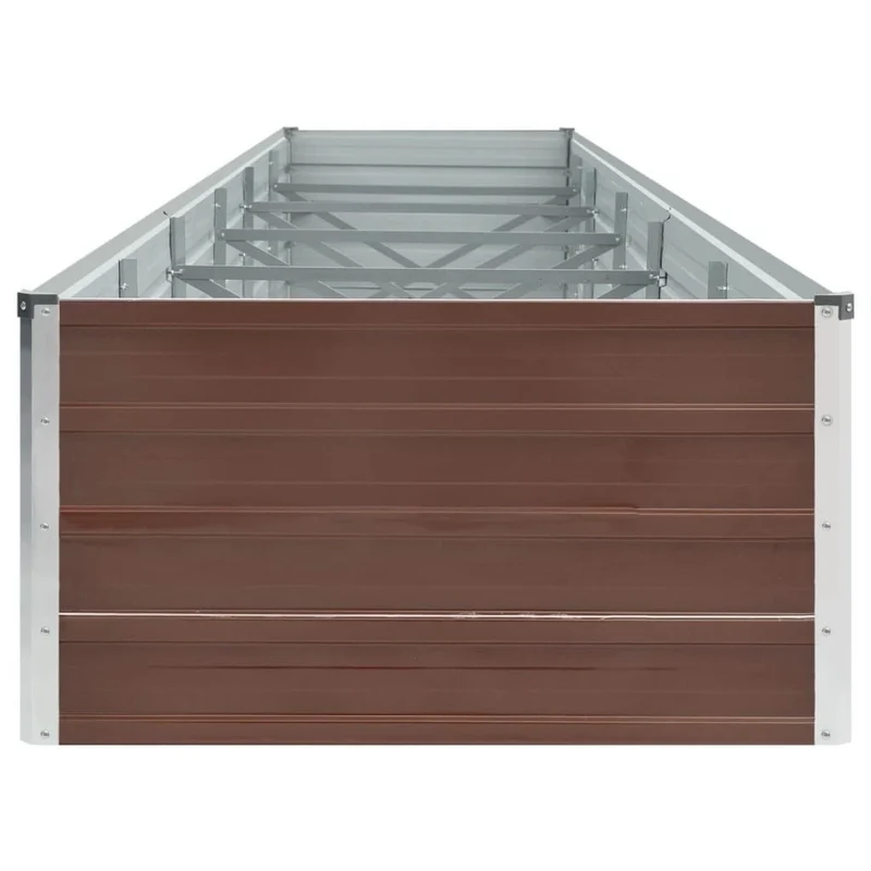 Hochbeet Braun Verzinkter Stahl Gartenbeet Pflanzkübel 480x80x45cm
