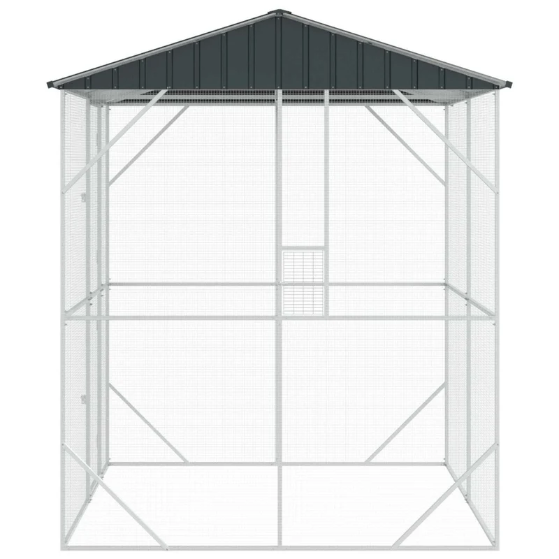 XXL Voliere Vogelkäfig Vogelvoliere Stahl Vogelhaus 215x247cm