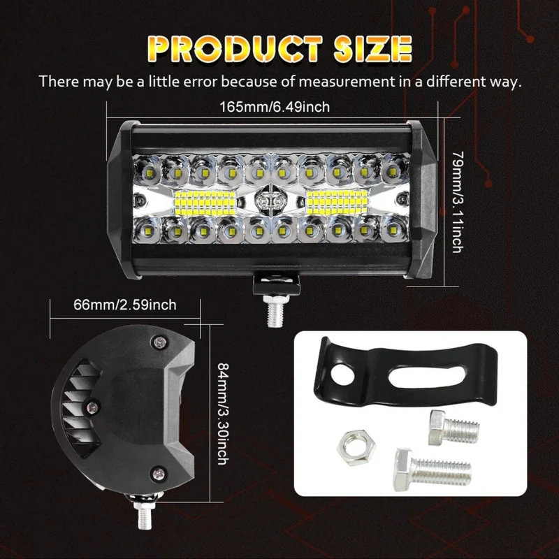4x LED Arbeitsscheinwerfer Rückfahrscheinwerfer Scheinwerfer Auto KFZ 12V