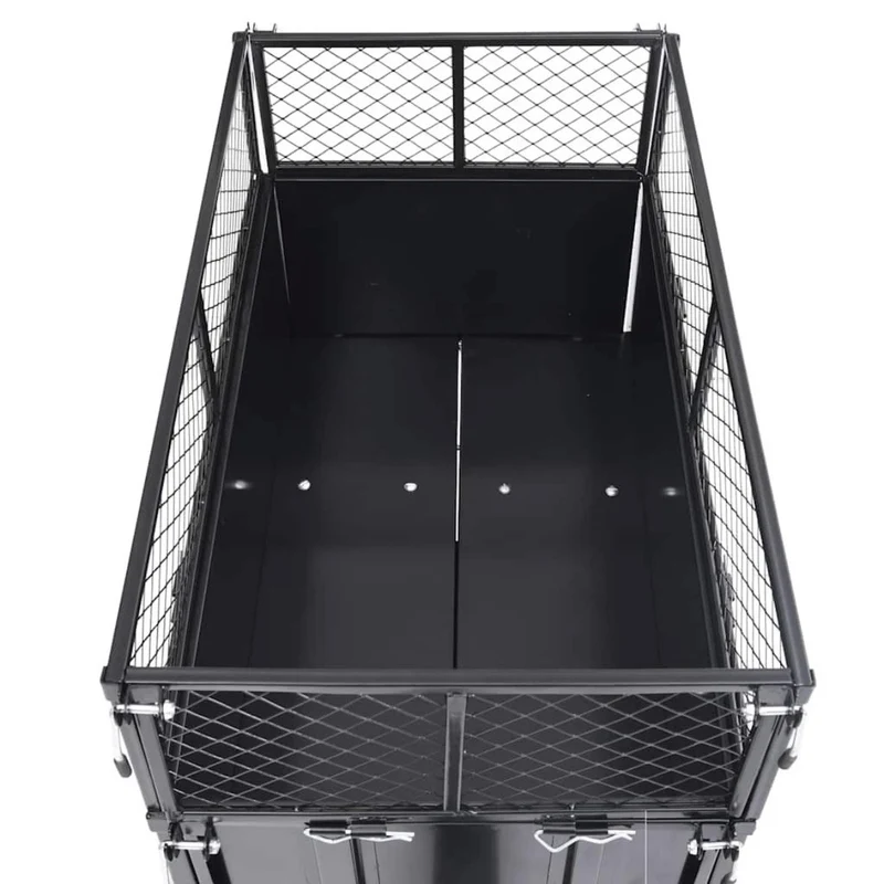 Kippanhänger Rasenmäher 150kg Rasentraktor Anhänger Gartenwagen Stahl