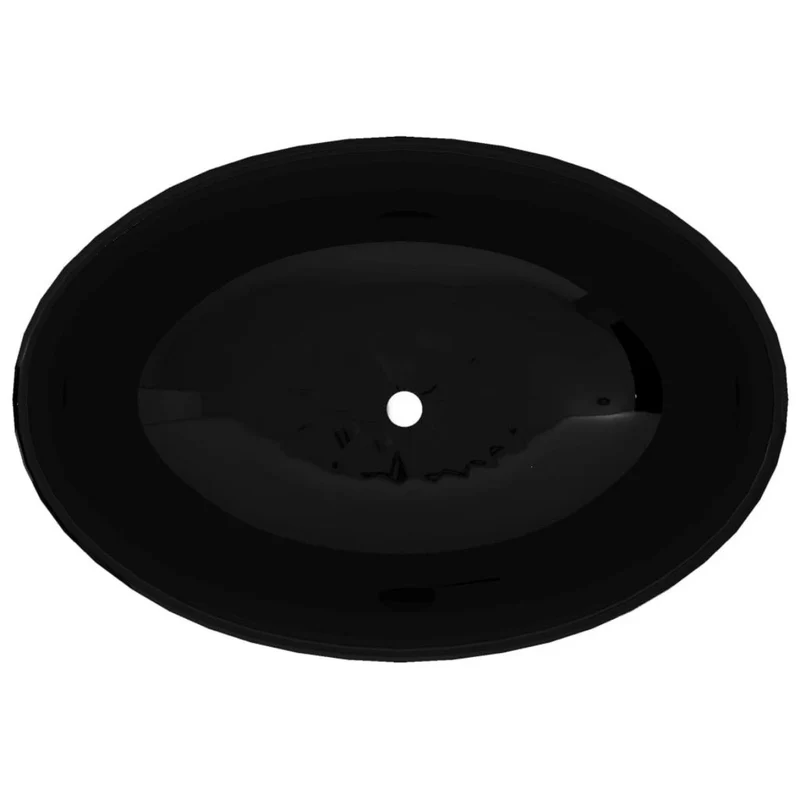 Keramik Waschbecken Waschtisch Aufsatzbecken Oval 40x33cm