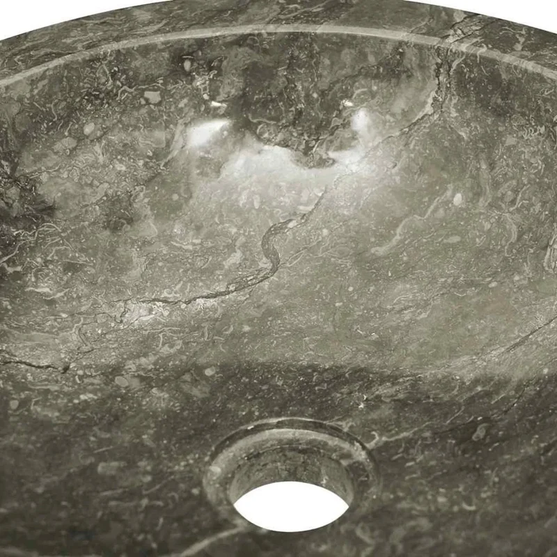 Aufsatzwaschbecken Marmor Rund Waschschale Waschbecken 40cm