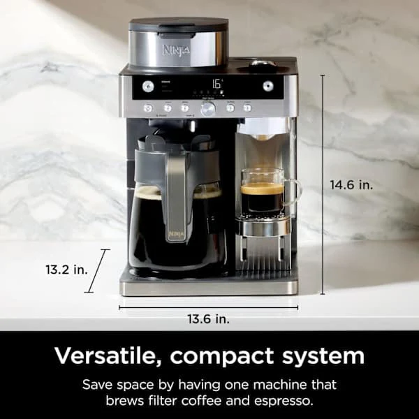 Ninja Prestige Dualbrew System Coffee Maker und Espresso Capsule Machine - Schwarz | CFN802UK