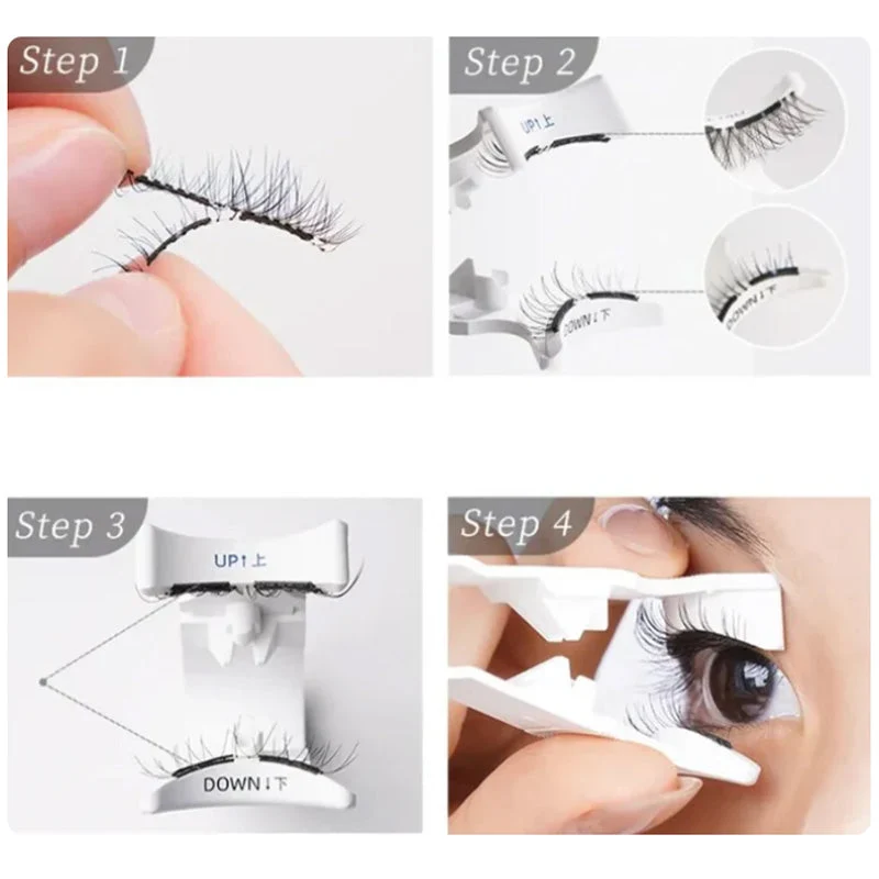 💖Wiederverwendbare magnetische Wimpern mit Applikator💯
