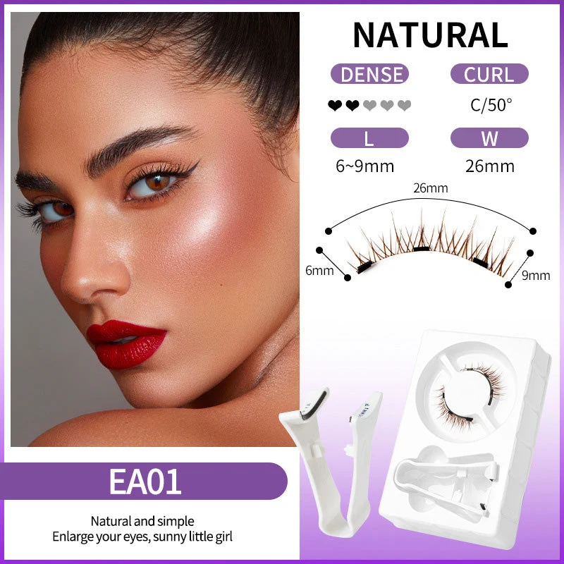 💖Wiederverwendbare magnetische Wimpern mit Applikator💯