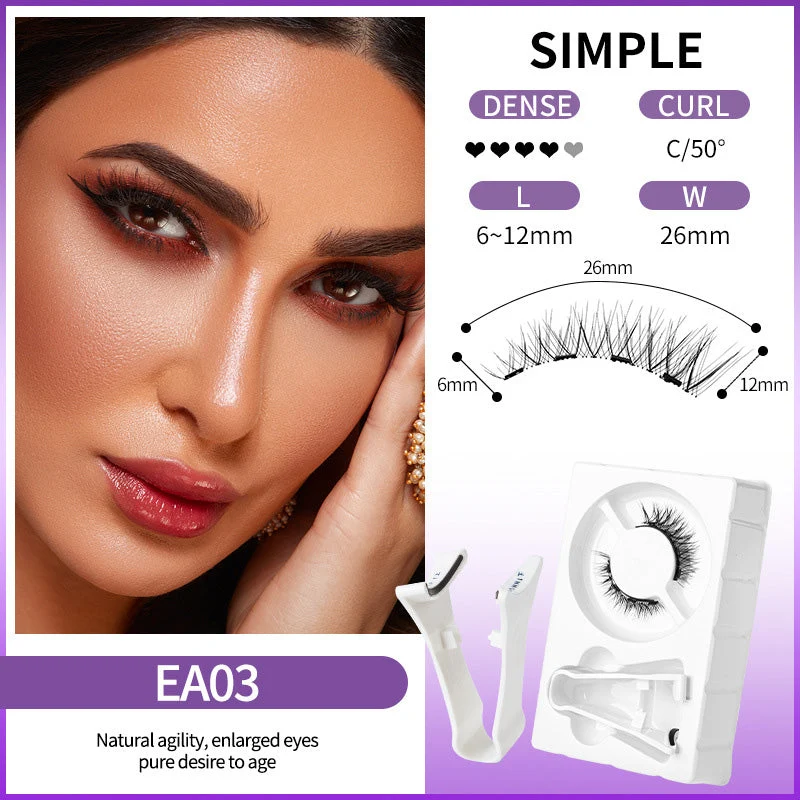 💖Wiederverwendbare magnetische Wimpern mit Applikator💯