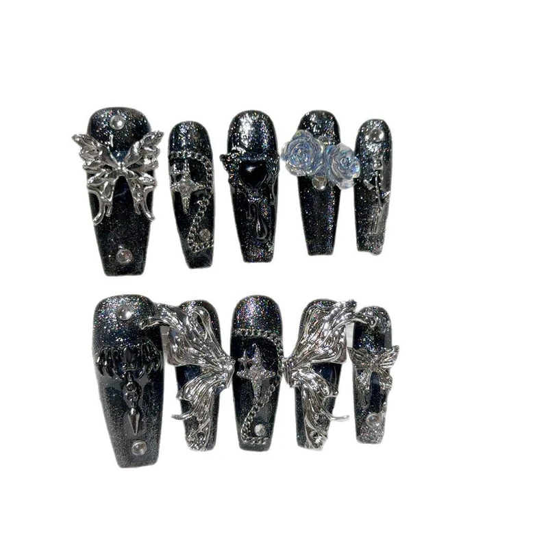 Gothic-inspiriertes dekoratives Nagel Kunst Set