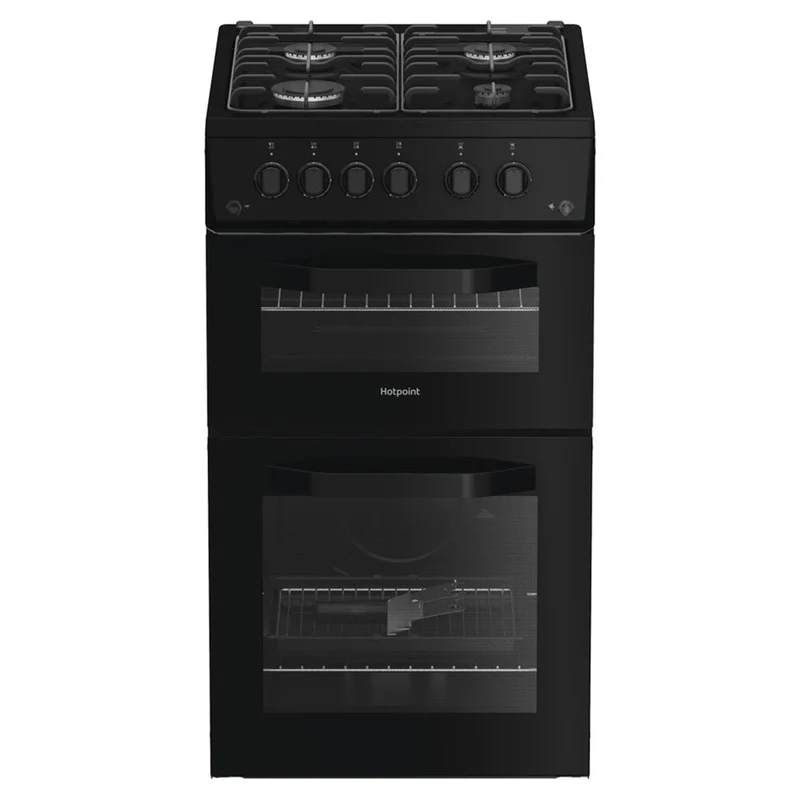 Hotpoint 50CM freistehend Gas Herd - Schwarz | HTG5GCB