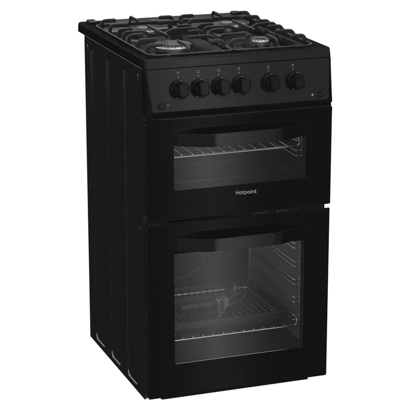 Hotpoint 50CM freistehend Gas Herd - Schwarz | HTG5GCB