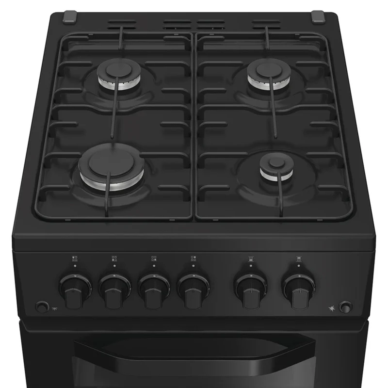 Hotpoint 50CM freistehend Gas Herd - Schwarz | HTG5GCB