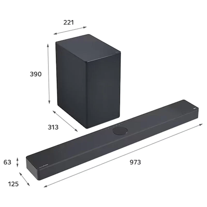 LG 3.1.3CH Soundbar mit Subwoofer - Schwarz | USC9S.DGBRLLM