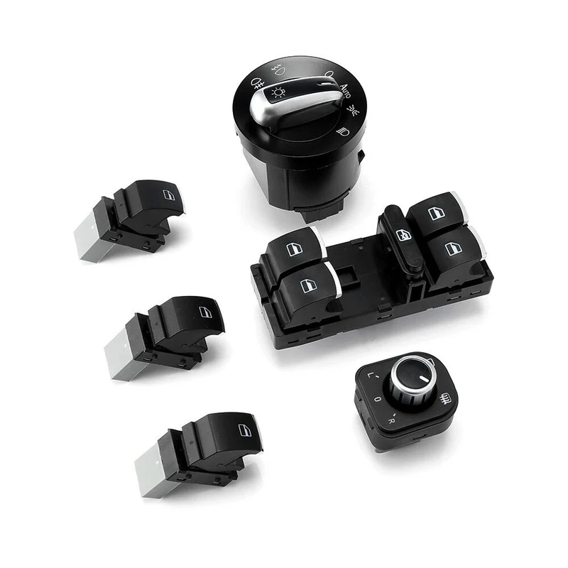 Fensterheber Lichtschalter Spiegelschalter Set 12V ABS Schalter