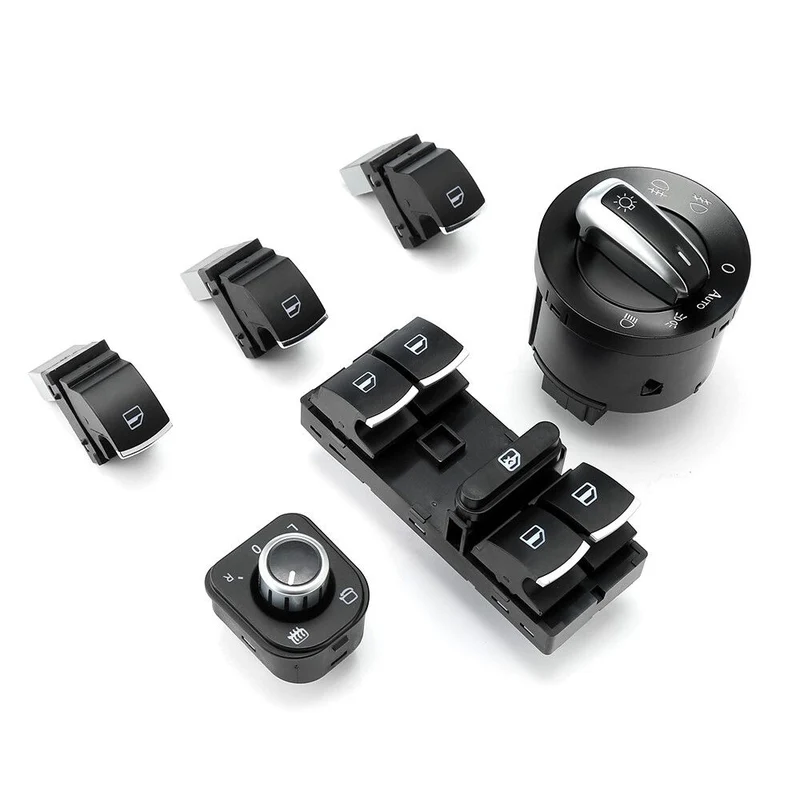 Fensterheber Lichtschalter Spiegelschalter Set 12V ABS Schalter