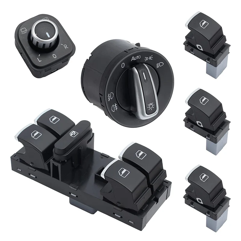 Fensterheber Lichtschalter Spiegelschalter Set 12V ABS Schalter
