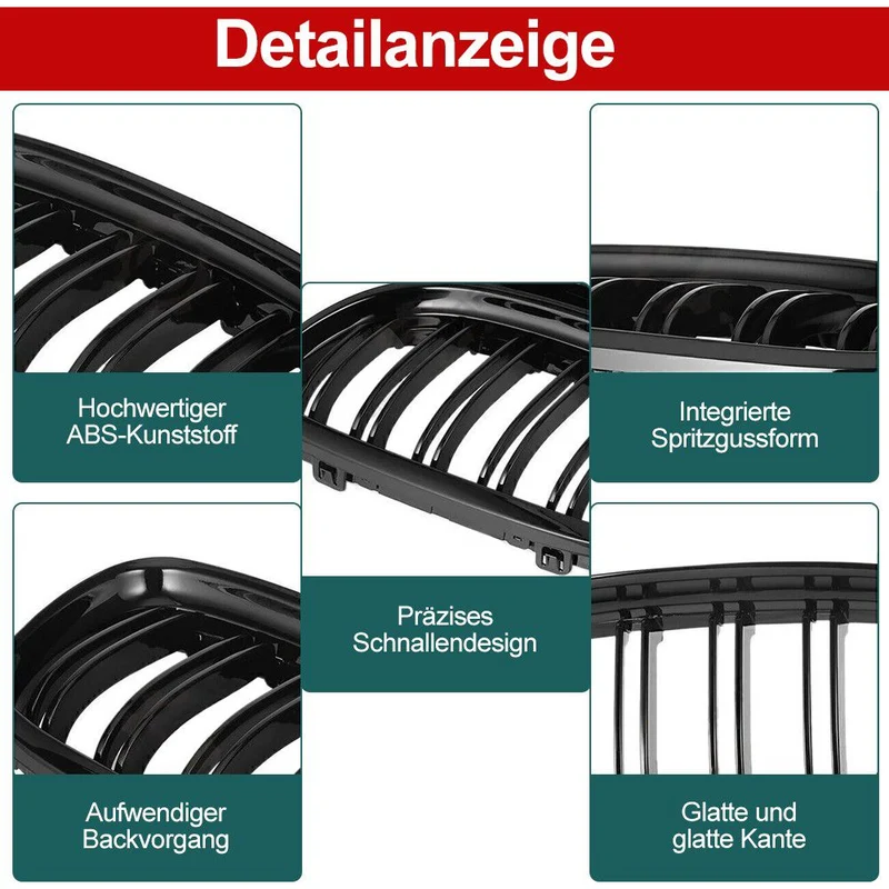 Kühlergrill Doppelsteg Nieren Grill 3er F30 F31 F35 Frontgrill