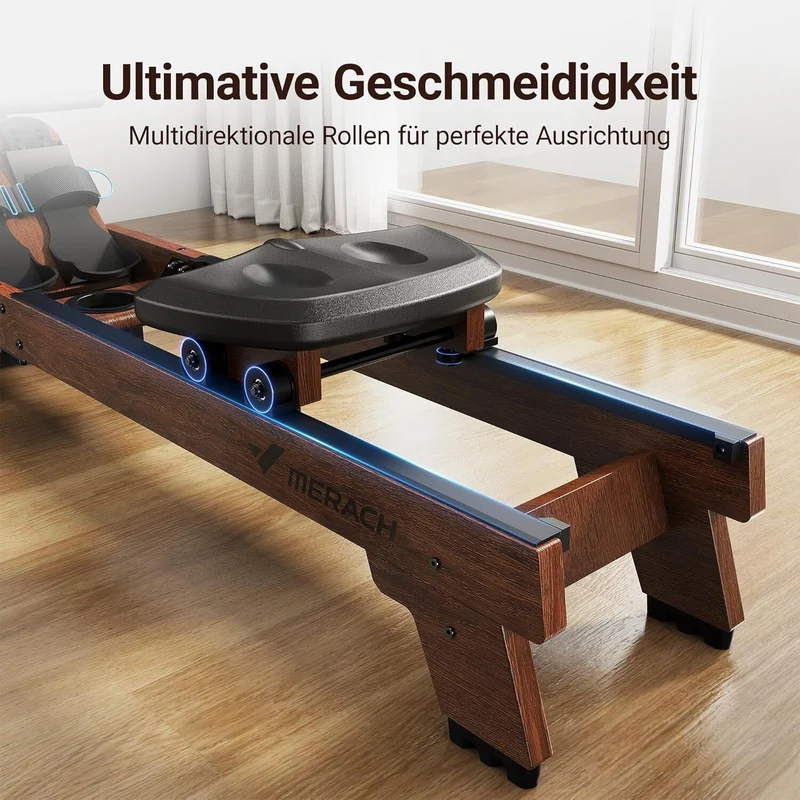 Wasser Rudergerät Massivholz Rudermaschine Fitness Home Gym Training
