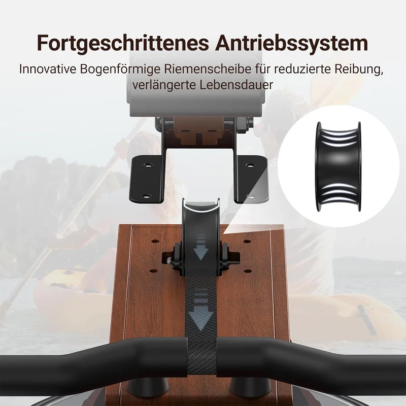 Wasser Rudergerät Massivholz Rudermaschine Fitness Home Gym Training